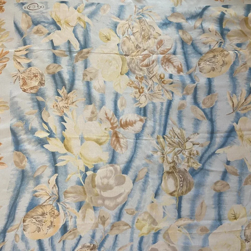 Oscar de la Renta Flower Pastel Lightweight Scarf